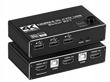 KVM-переключатель HDMI 2.0 USB-переключатель 4K/60 Гц 4xUSB