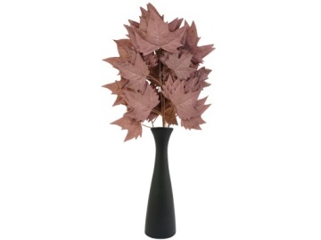 SZTUCZNE LIŚCIE MATOWE KLON GAŁĄZKA DO STROIKÓW BUKIETÓW 55cm BRĄZOWE
