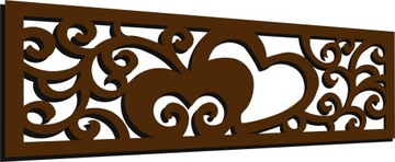 AŻUROWY OBRAZ PANEL ŚCIENNY 150CM SERCE DUŻY GRUBY