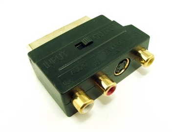 ADAPTER 1X WTYK EURO 3XRCA 1XSVHS PRZEŁĄCZNIK