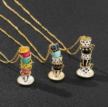 ДЛИННОЕ ЗОЛОТОЕ ОЖЕРЕЛЬЕ МОДНЫЙ БОЛЬШОЙ КУЛОН-ЧАШКА 2В1 55 см подарок