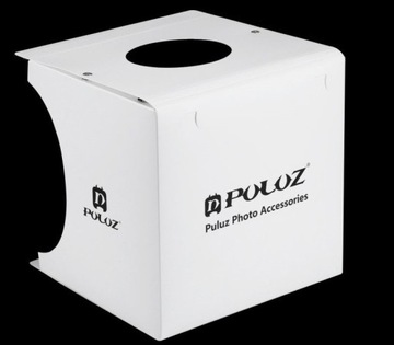 NAMIOT BEZCIENIOWY 20CM STUDIO DO FOTOGRAFII ZDJĘĆ LAMPY LED 6X TŁO PULUZ