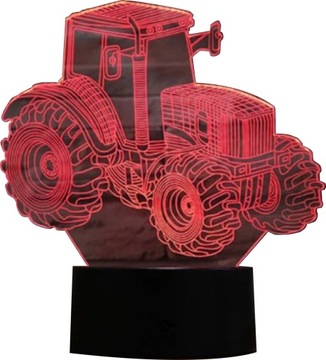LAMPKA 3D LED Traktor Ciągnik 16 kolorów RGB