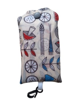 Большая складная сумка для покупок многоразового использования с несколькими шнурами.