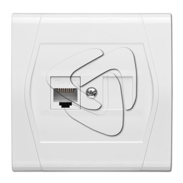 Gniazdo komputerowe RJ45 białe 0881-00