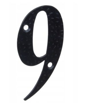 Металлический номер с цифрой для домостроения, завинчивающийся, черный, ретро, ​​10 см, '6/9'