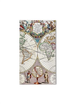 Obraz na płótnie Mapa świata 60x120 cm