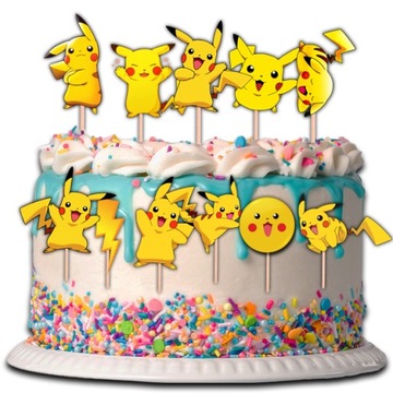 TOPPER POKEMON PIKACHU NA TORT BABECZKI POSTACI 11 sztuk