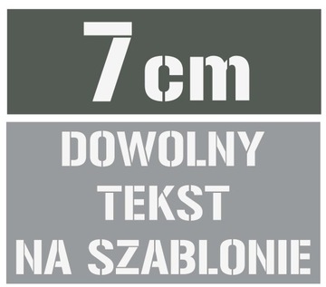 Szablon malarski dowolny tekst 7 cm wys. /wielorazowy/