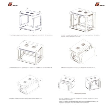 ШКАФ GETFORT 19 ДЮЙМОВ 18U 600X600 ПОДВЕСНОЙ