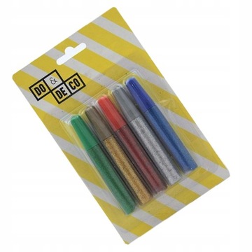 Клей-блестки НАБОР из 5 цветов для детей