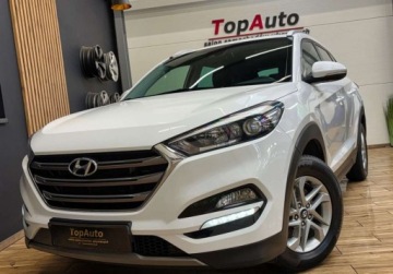 Hyundai Tucson III SUV 1.7 CRDi 141KM 2017 Hyundai Tucson 1.7 blue CRDI AUTOMAT bezwypadkowy GWARANCJA perfekcyjny
