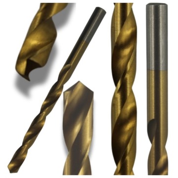 WIERTŁO WIERTŁA TYTANOWE DO METALU STALI HSS-Tin 4.2mm TYTAN ZESTAW WIERTEŁ