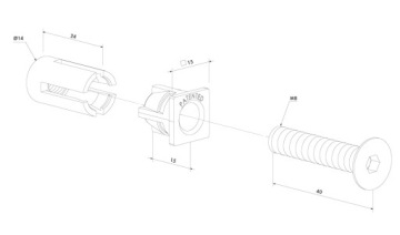 Крепежный винт Quick-Fix LOCINOX, 2 шт. НАБОР
