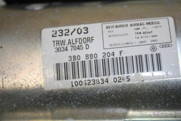 3B0880204F 3B0880204 AIRBAG PODUSZKA PASAZERA VW PASSAT B5 I