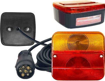 Pełny zestaw lamp tylnych z przewodem 7.5 m do przyczep samochodowych