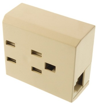Wtyk adapter telefoniczny WT4+bell przelotowy RJ11
