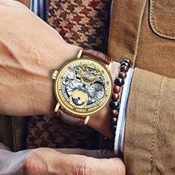 Zegarek mechaniczny Kinyued Tourbillon luksusowy