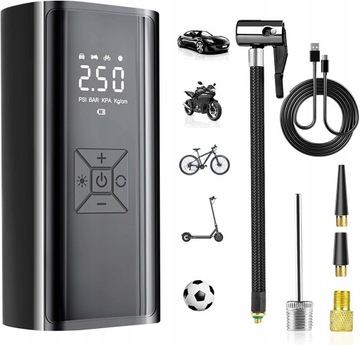 ЭЛЕКТРИЧЕСКИЙ НАСОС ДЛЯ ВЕЛОСИПЕДА 6000 мАч USB-C