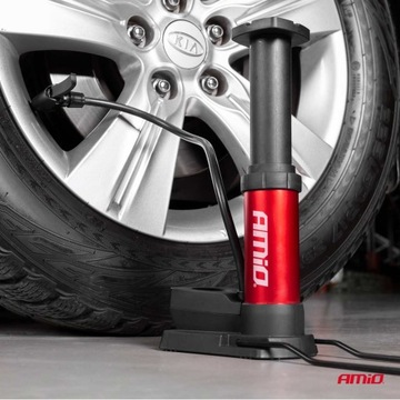 Металлический ножной насос MINI PU03 с манометром AMIO-02147