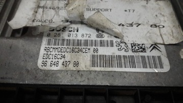 0281013872 ŘÍZENÍ MOTORU CITROEN BERLINGO PEUGEOT 308 PARTNER 1.6 HDI