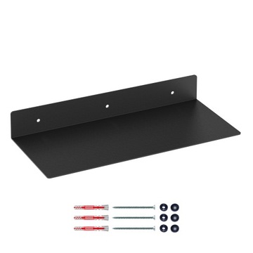 PÓŁKA WISZĄCA PROSTA REGAŁ METAL LOFT 36CM CZARNA