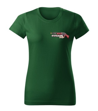 KOSZULKA T-SHIRT ZIELONA DAMSKA ŚWIĄTECZNA PREZENT WYSTRZAŁOWE ŚWIĘTA M
