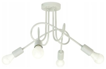 LAMPA SUFITOWA DZIECIĘCA SZARA LOFT 4 ZAKRĘCONA ŻYRANDOL DLA DZIECI LED