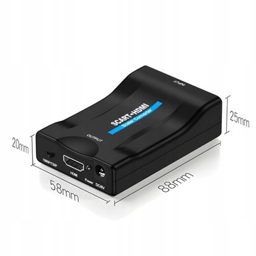 Адаптер-конвертер SCART в HDMI переходы