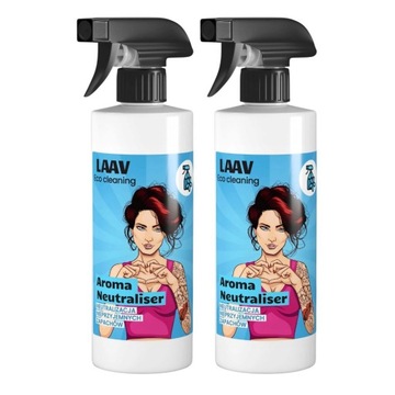 NEUTRALIZATOR zapachów zwierząt papierosów do samochodu domu LAAV 500 ml x2