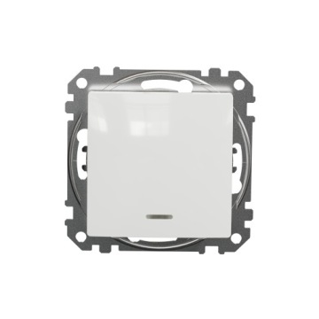 Одиночный переключатель с выделенным Sedna Design White SDD111101L Schneider