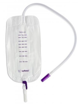 QUFORA WOREK DO ZBIÓRKI MOCZU NA NOGĘ worek moczowy 750ml dren 50cm