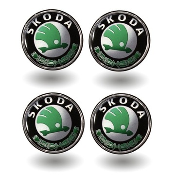 NAKLEJKI FELGI KOŁPAKI EMBLEMAT ZNACZEK SKODA 53mm
