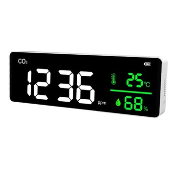 Cyfrowy wewnętrzny miernik CO2 do montażu na