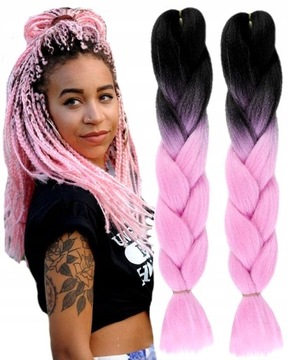 Włosy OMBRE Syntetyczne proste dredy warkoczyki