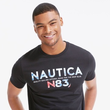 Nautica koszulka męska OCEAN PATTERN N83 czarna XXL