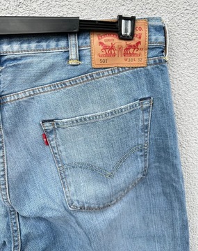 Levis 501 błękitne niebieskie spodnie jeansowe W38 L32