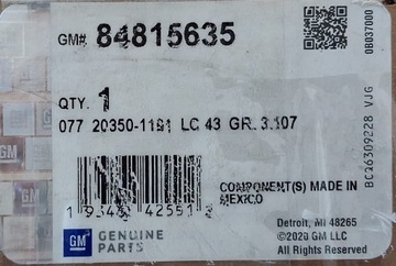 ČERPADLO PALIVA 2014-2019 CHEVROLET CORVETTE GM 84815635