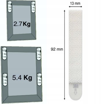 COMMAND 3M VELCRO БОЛЬШОЙ УЗКИЙ 8 ШТ. 17207