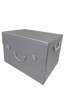 Pudło na segregatory 425x320x290 srebrno-szary