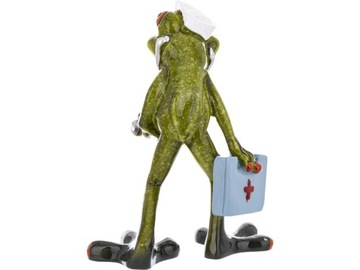 Ozdobna Figurka 13 x 10 x 8,5 cm - Żaba lekarz