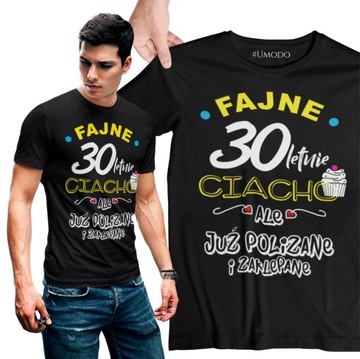 T-SHIRT NA 18 20 30 URODZINY koszulka z nadrukiem