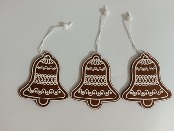 ПОДВЕСКИ-КОЛОКОЛЬЧИКИ ИЗ ПРЯНИКОВ ИЗ ВОЙЛА 3 шт.