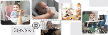 SINCO СТУЛЬК ДЛЯ КОРМЛЕНИЯ ДЕТЕЙ, СКЛАДНОЙ, ПОДНОС RICOKIDS + НАГЛАВНИК