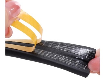 ПРОКЛАДКА САМОКЛЕЯЩАЯСЯ ЗВУКОЗВУЧНАЯ ДЛЯ ДВЕРЕЙ, ОКОН, 9мм*2мм*10м, тип I, ЧЕРНАЯ