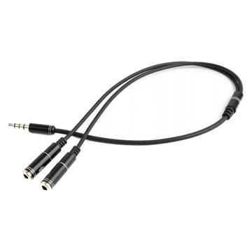 adapter Mini Jack(M) 4PIN - 2x Mini Jack(F) 20 cm