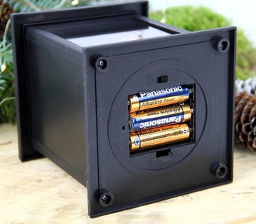 КАМИН LED ФОНАРЬ имитация пламени огня 22см