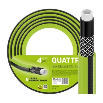 WĄŻ QUATTRO 3/4 x 15m 4 WARSTWOWY NIE ZGINAJĄCY OGRODOWY FLEX CELLFAST