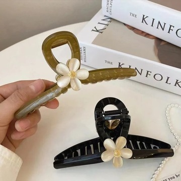 Новые женские модные зажимы для когтей, кофе, черная смола, большой коготь для волос для девочек