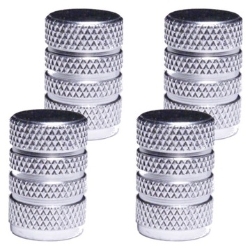NAKRĘTKI NA WENTYLE ALUMINIOWE Srebrne 4szt